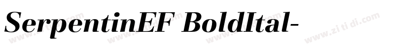 SerpentinEF BoldItal字体转换